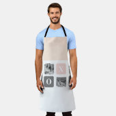 Collage Couple Foto & Pastel Pink & Gray XOXO Schürze (Getragen)