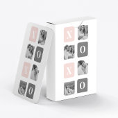 Collage Couple Foto & Pastel Pink & Gray XOXO Spielkarten