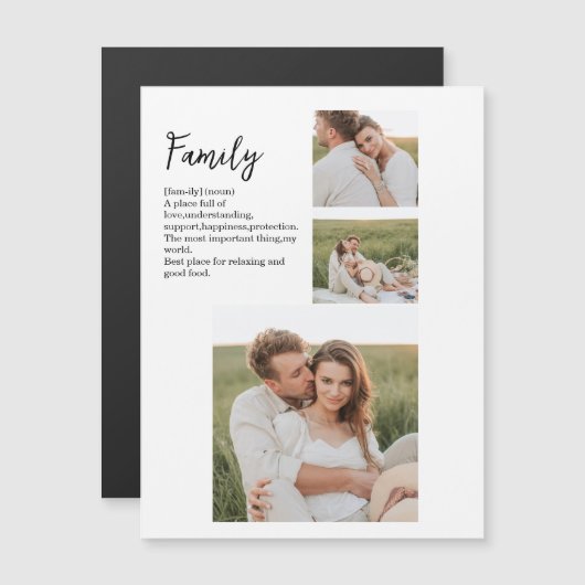 Collage Couple Foto & Romantic Family Gift Magnetkarte (Vorne/Hinten)