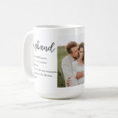 Collage Couple Foto & Romantic Husband Liebe Gesch Kaffeetasse (Vorderseite Links)