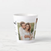 Collage Couple Foto & Romantic Husband Liebe Gesch Milchtasse (Vorderseite)