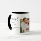 Collage Couple Foto & Romantic Husband Liebe Gesch Tasse (Vorderseite Links)