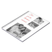 Collage Couple Foto & Romantic Quote Liebe Sie nic Notizblock (Linke Seite)