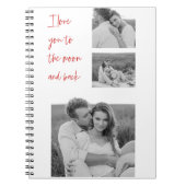 Collage Couple Foto & Romantic Quote Liebe Sie nic Notizblock (Vorderseite)
