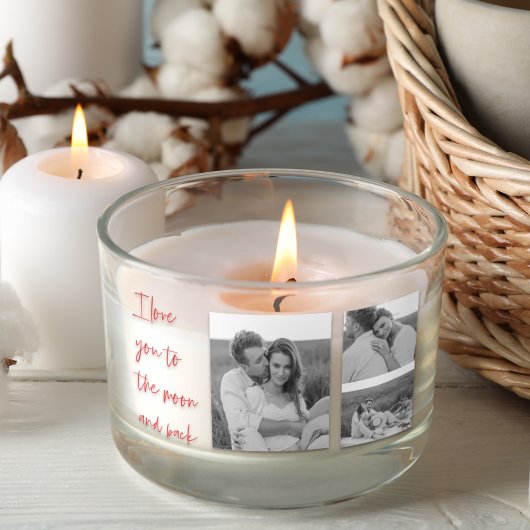 Collage Couple Foto & Romantic Quote Liebe Sie Rec Rechteckiger Aufkleber