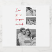 Collage Couple Foto & Romantic Quote Liebe Sie sin Bierflaschenetikett (Einzelnes Label)