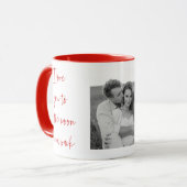 Collage Couple Foto & Romantic Quote Liebe Sie Tas Tasse (Vorderseite Links)
