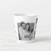 Collage Couple Foto & Romantic Quote Liebe Sie ver Milchtasse (Vorderseite)