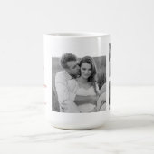 Collage Couple Foto & Romantic Quote Liebe You Cof Kaffeetasse (Mittel)