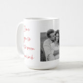 Collage Couple Foto & Romantic Quote Liebe You Cof Kaffeetasse (Vorderseite Links)