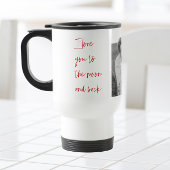 Collage Couple Foto & Romantische Zitat Liebe Sie Reisebecher