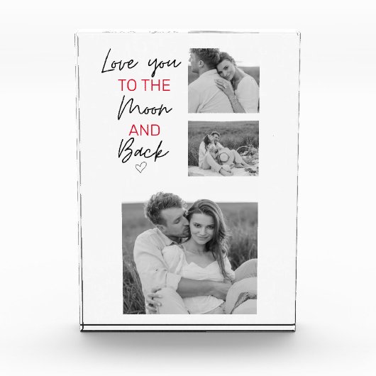 Collage Couple Foto & Romantisches Zitat zum Mond (Vorderseite)