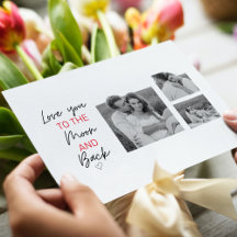 Collage Couple Foto & Romantisches Zitat zum Mond