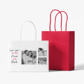 Collage Couple Foto & Romantisches Zitat zum Mond Große Geschenktüte