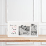 Collage Couple Foto & Romantisches Zitat zum Mond Holzkisten Schild<br><div class="desc">Collage Couple Foto & Romantisches Zitat zum Mond</div>