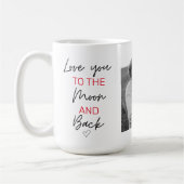 Collage Couple Foto & Romantisches Zitat zum Mond Kaffeetasse (Links)
