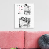 Collage Couple Foto & Romantisches Zitat zum Mond Leinwanddruck (Insitu (Wohnzimmer))