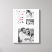 Collage Couple Foto & Romantisches Zitat zum Mond Leinwanddruck (Vorderseite)