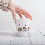 Collage Couple Foto & Sie sind mein Teeangebot Milchtasse<br><div class="desc">Collage Couple Foto & Sie sind mein Teeangebot</div>