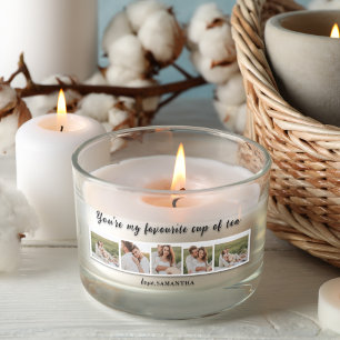 Collage Couple Foto & Sie sind mein Teeangebot Rechteckiger Aufkleber