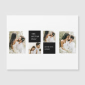 Collage Couple Foto | Valentingeschenk Magnetkarte (Vorderseite)