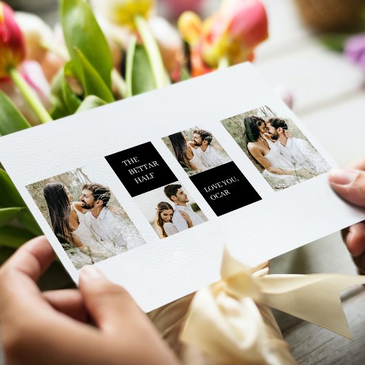 Collage Couple Foto | Valentingeschenk Magnetkarte