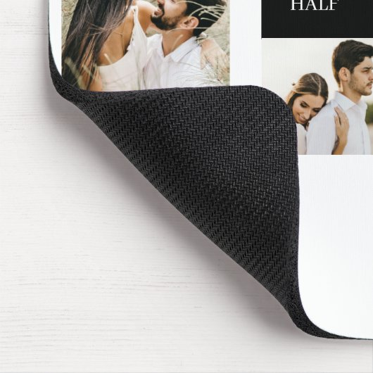 Collage Couple Foto | Valentingeschenk Mousepad (Ecke)