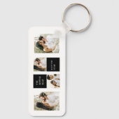 Collage Couple Foto | Valentingeschenk Schlüsselanhänger (Rückseite)