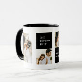 Collage Couple Foto | Valentingeschenk Tasse (Vorderseite Links)