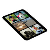 Collage Custom Foto Six Square Frame Picture Magnet (Rechte Seite)