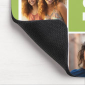 Collage Custom Monogram - Lime Green Mousepad (Ecke)