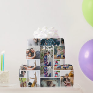 Collage Custom Personalisiert Foto Wrapping Paper Geschenkpapier
