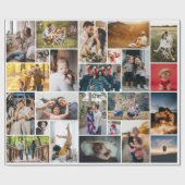 Collage Custom Personalisiert Foto Wrapping Paper Geschenkpapier (Flach)