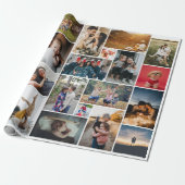 Collage Custom Personalisiert Foto Wrapping Paper Geschenkpapier (Ungerollt)