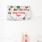 Collage Cut Out Rockstar Birthday Banner (InSitu)