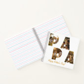 Collage Cutout Letters PAPA I White Notizblock (Innenseite)