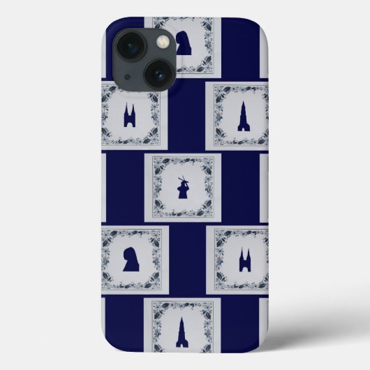 Collage Delft blaue Fliesen Case-Mate iPhone Hülle (Rückseite)