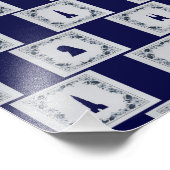 Collage Delft blaue Fliesen Fotodruck (Ecke)