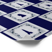 Collage Delft blaue Fliesen Poster (Ecke)