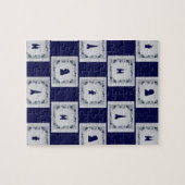 Collage Delft blaue Fliesen Puzzle (Horizontal)