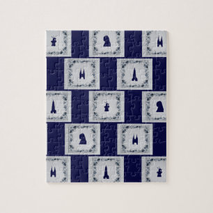 Collage Delft blaue Fliesen Puzzle
