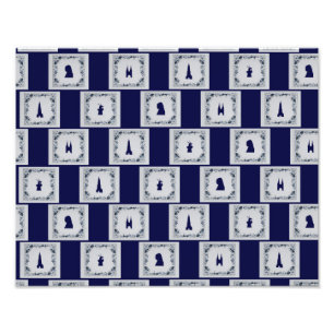 Collage Delft blaue Kacheln Fotodruck
