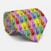 Collage der bunten Saxophones-Muster-Krawatte Krawatte (Gerollt)