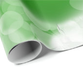 Collage der grünen Schneeflocke-Weihnachtsbälle Geschenkpapier (Rolleneckpunkt)