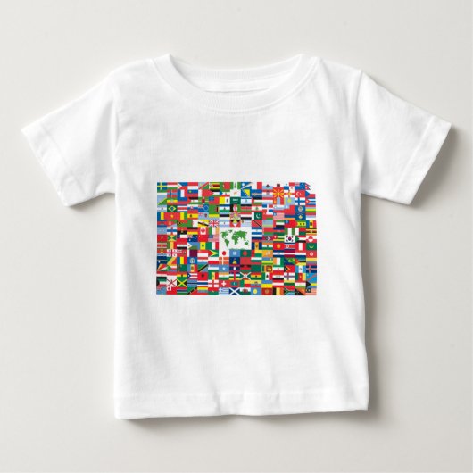 Collage der Landesflaggen von der ganzen Welt Baby T-shirt (Vorderseite)