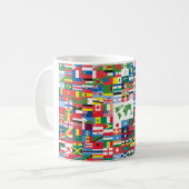 Collage der Landesflaggen von der ganzen Welt Kaffeetasse (Vorderseite Links)