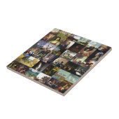 Collage der Malereien von Van Gogh, von Vermeer, Fliese (Seite)