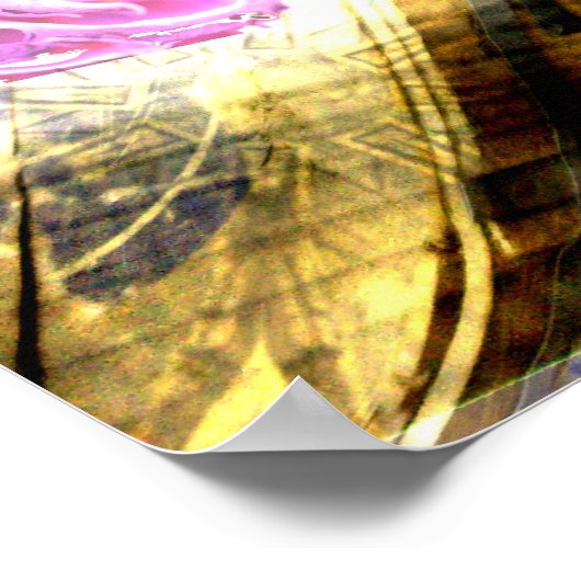 Collage der Rose - Drucken Poster (Ecke)