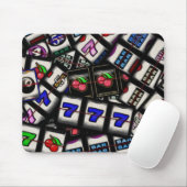 Collage der Spielautomat-Spulen Mousepad (Mit Mouse)
