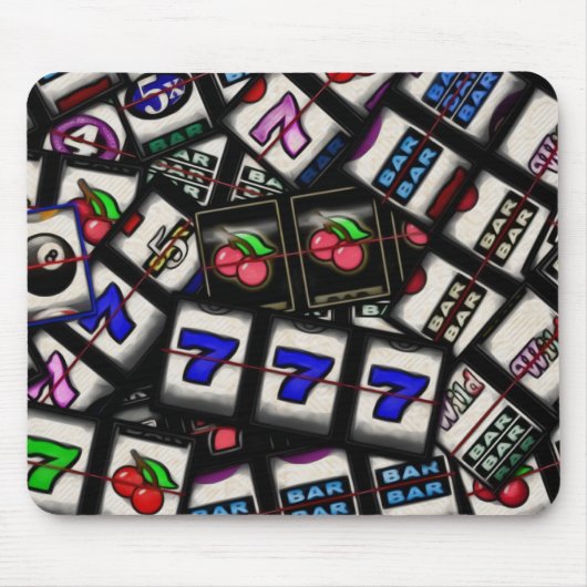 Collage der Spielautomat-Spulen Mousepad (Vorne)